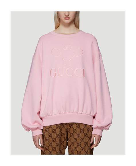 gucci tennis sweatshirt pink